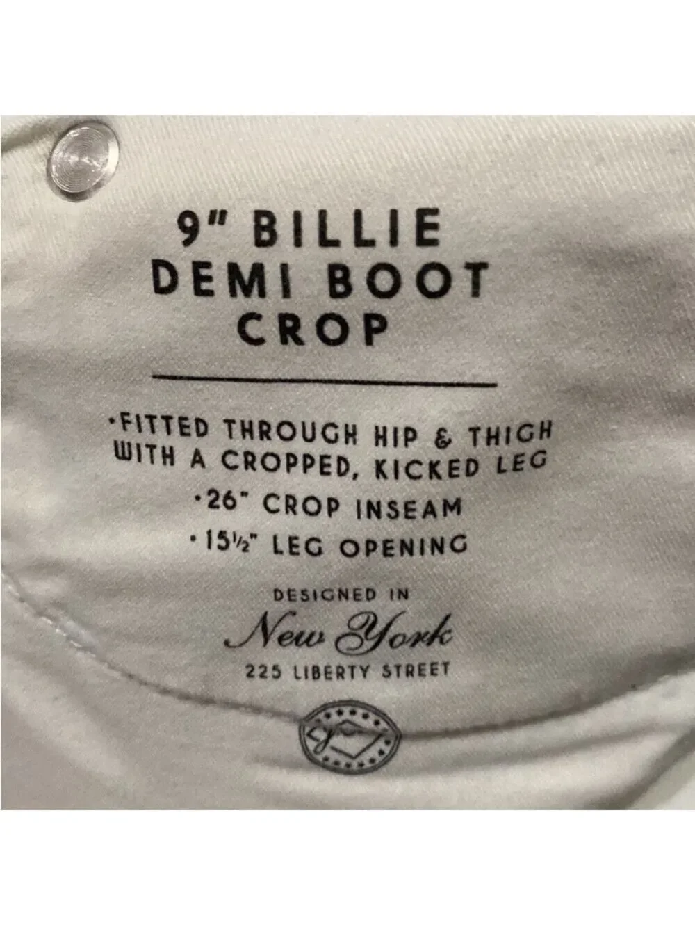 J. Crew Billie Demi Boot Crop Jeans in Light Blue with Distressed Knees